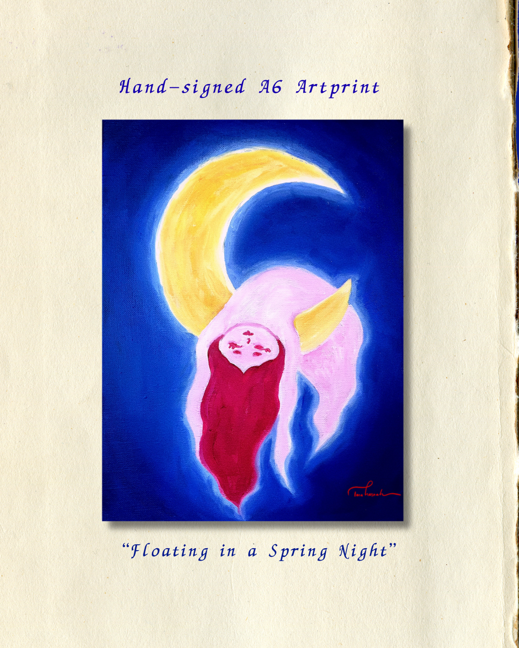floating in a spring night - artprint