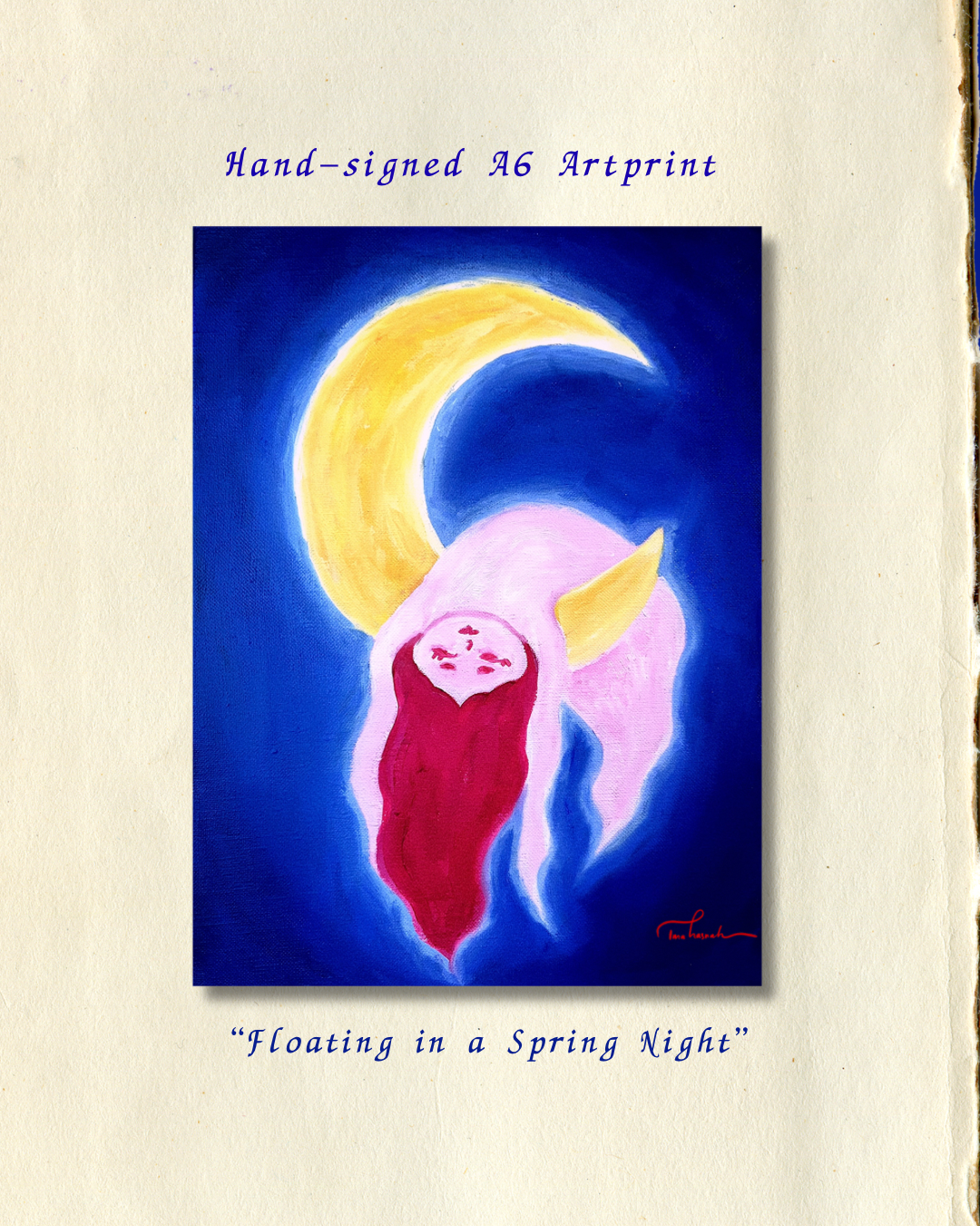 floating in a spring night - artprint