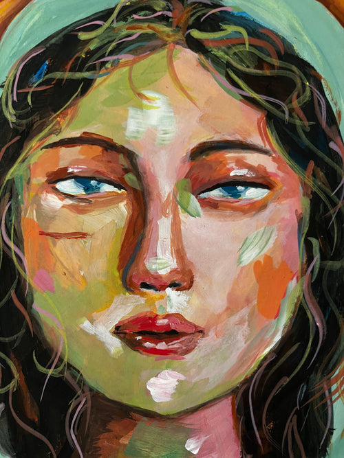 a scar on my left cheek - Original Painting