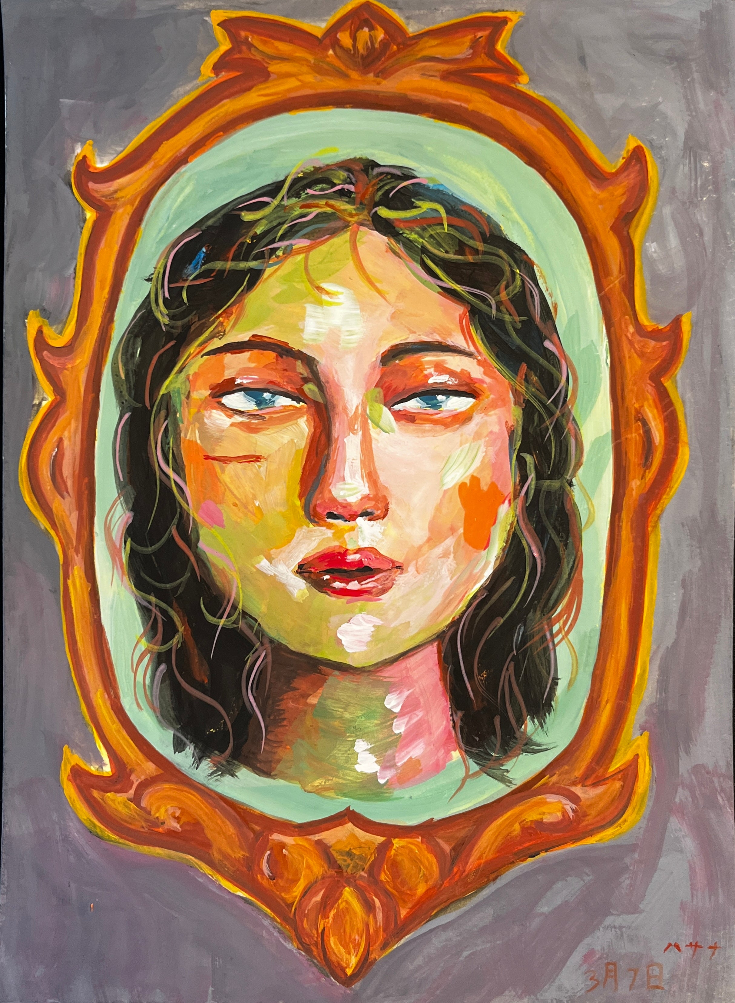 a scar on my left cheek - Original Painting