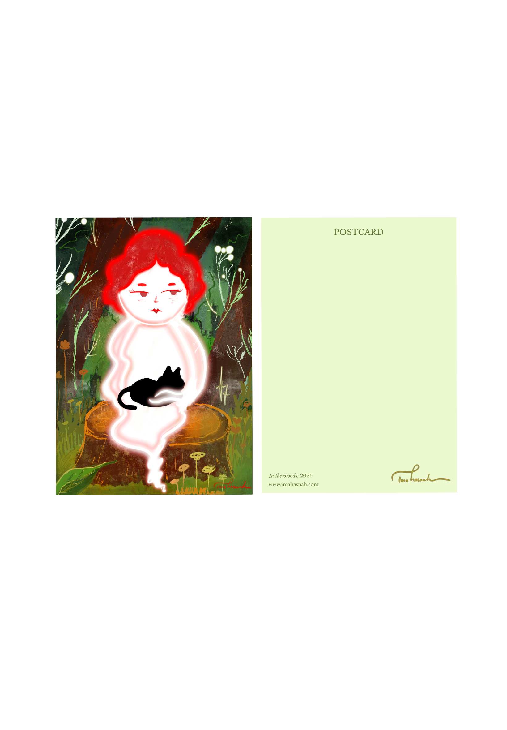 In the woods - Postcard